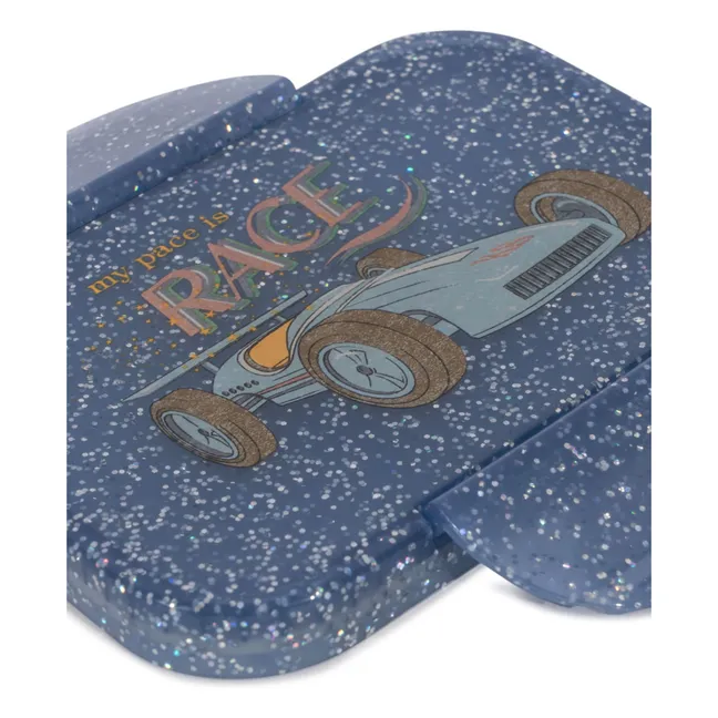 Lunch box glitter Race | Bleu foncé