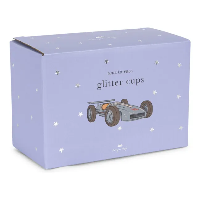 Gobelet glitter Race - Set de 2 | Bleu