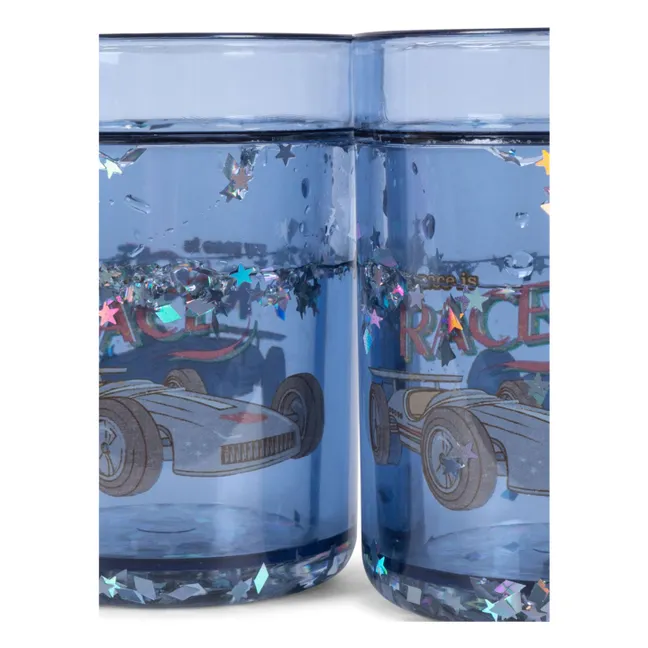 Gobelet glitter Race - Set de 2 | Bleu