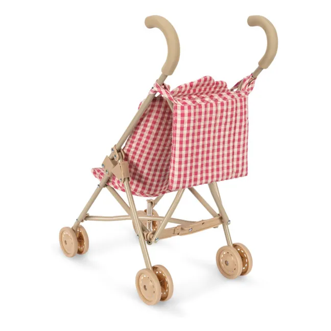 Puppenwagen Bubblegum Check | Rosa