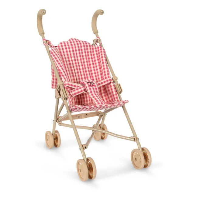 Puppenwagen Bubblegum Check | Rosa