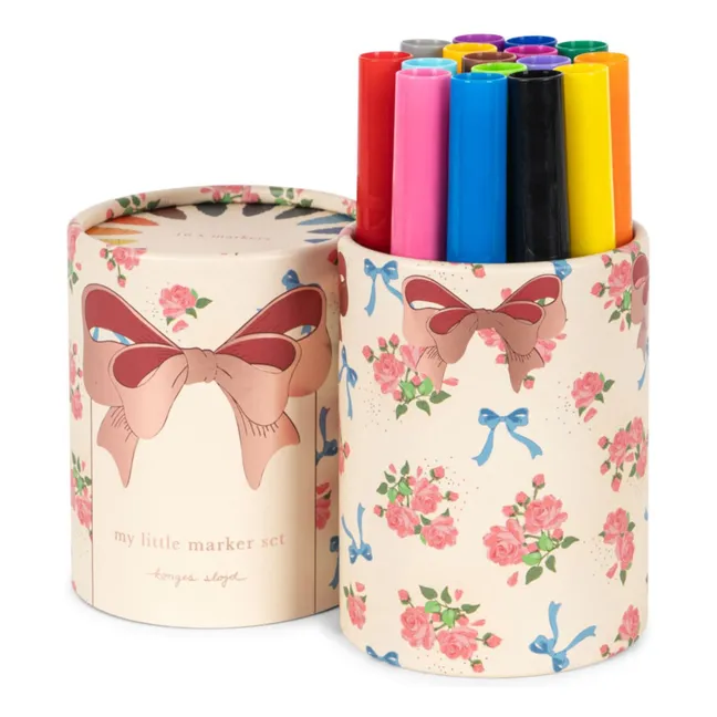 Flower felt-tip box | Pink