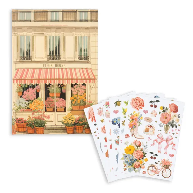 Libro da colorare con adesivi