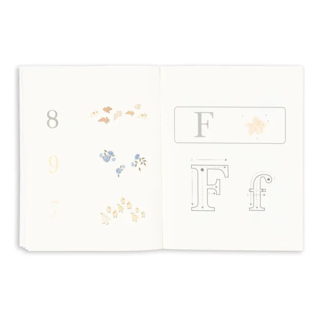 Libro di attività con matite colorate