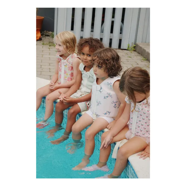 Gilet de natation à volant Cherry | Rouge cerise