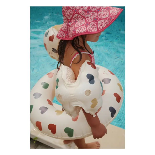 Hearts inflatable buoy | Ecru