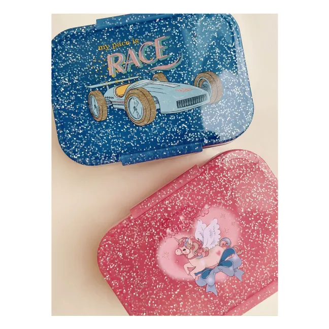 Lunchbox Glitter Race | Dunkelblau