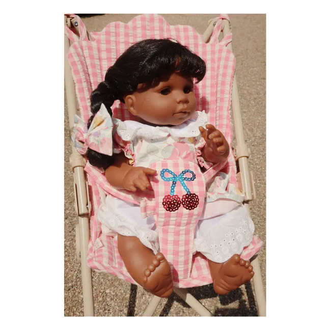 Puppenwagen Bubblegum Check | Rosa