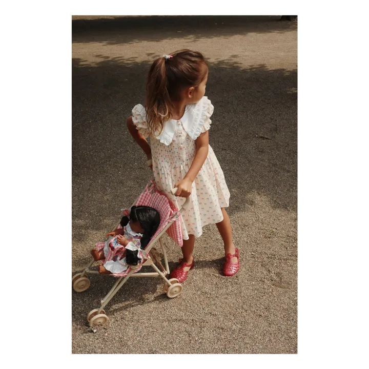 Poussette pour poupée Bubblegum Check | Rose- Image produit n°2