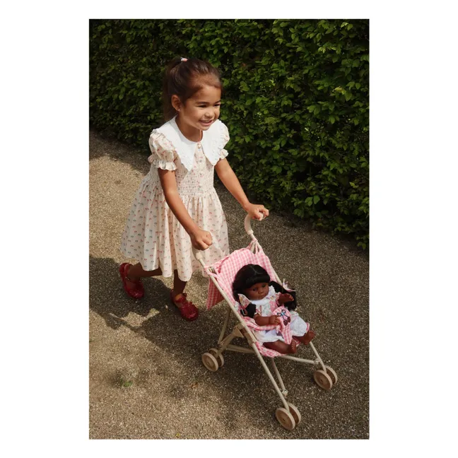 Puppenwagen Bubblegum Check | Rosa