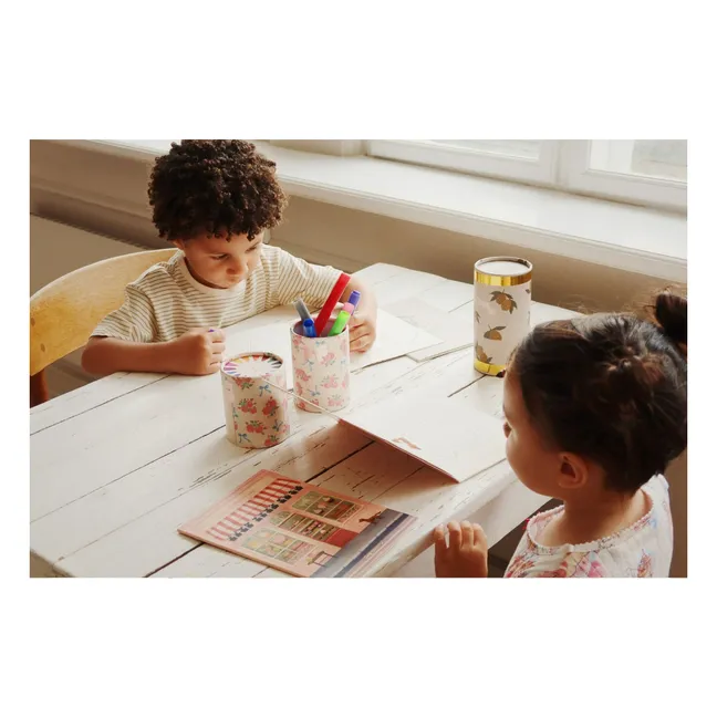 Flower felt-tip box | Pink
