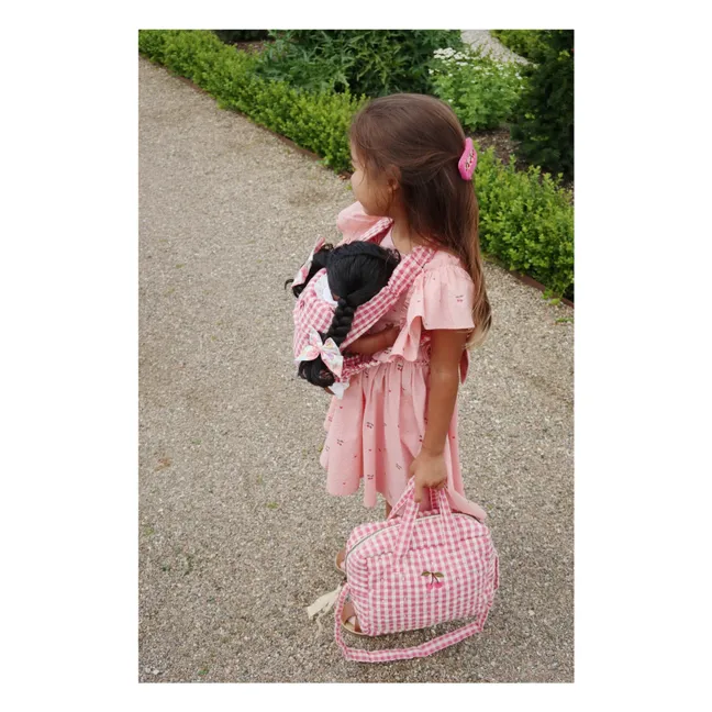 Porte-poupée Bubblegum Check | Rose