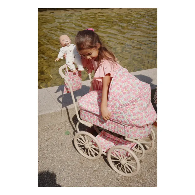 Puppenwagen für Puppe Rose Anglaise | Rosa