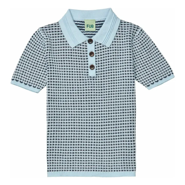 Polo Maille Extra Fine Coton Bio | Bleu ciel- Image produit n°0