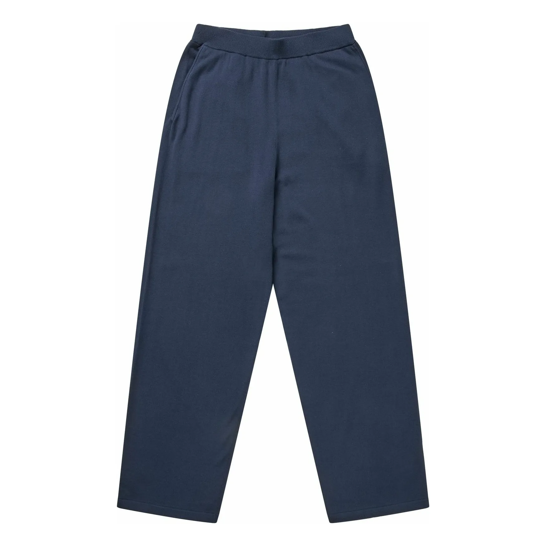 Fub Women's Navy Blue High Twist Organic Cotton Pants - Collection