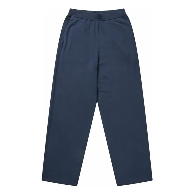 Pantaloni in cotone biologico High Twist - Collezione Donna | Blu marino