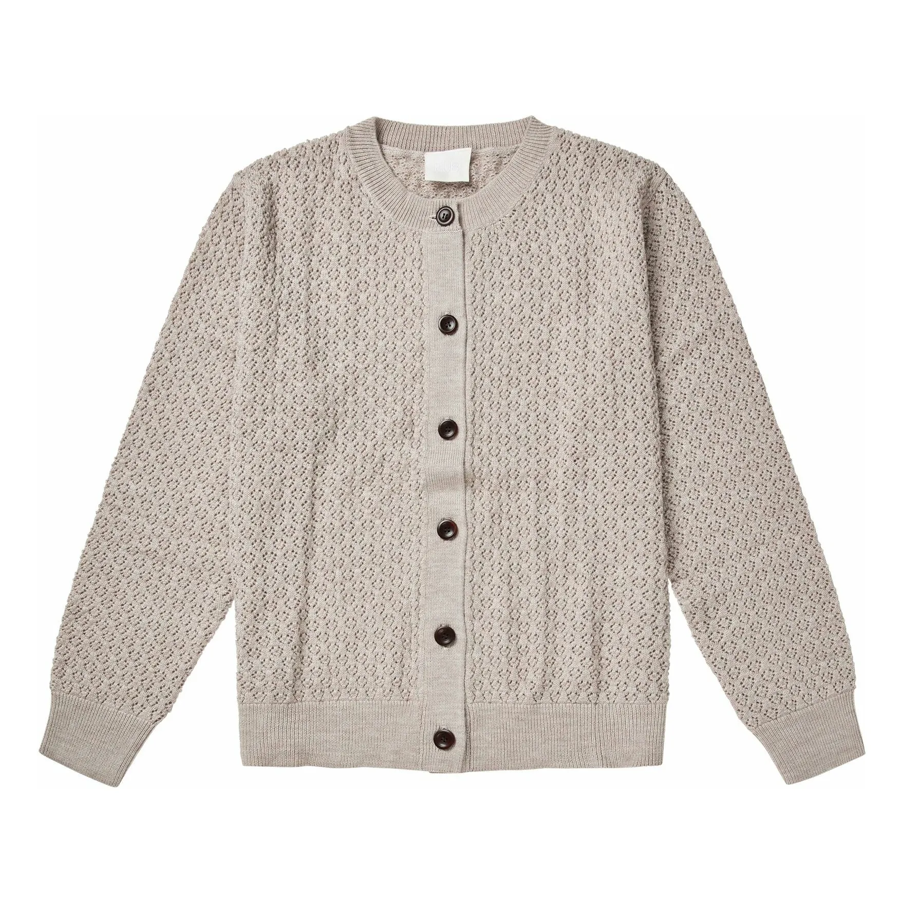 Fub Women's Beige Wool Merino Cardigan - Collection