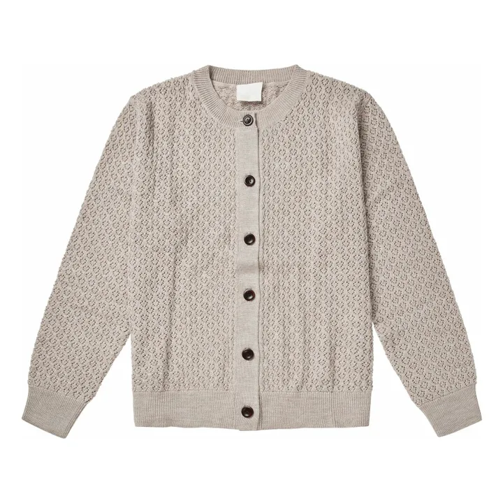 Cardigan Laine Mérinos - Collection Femme | Beige- Image produit n°0