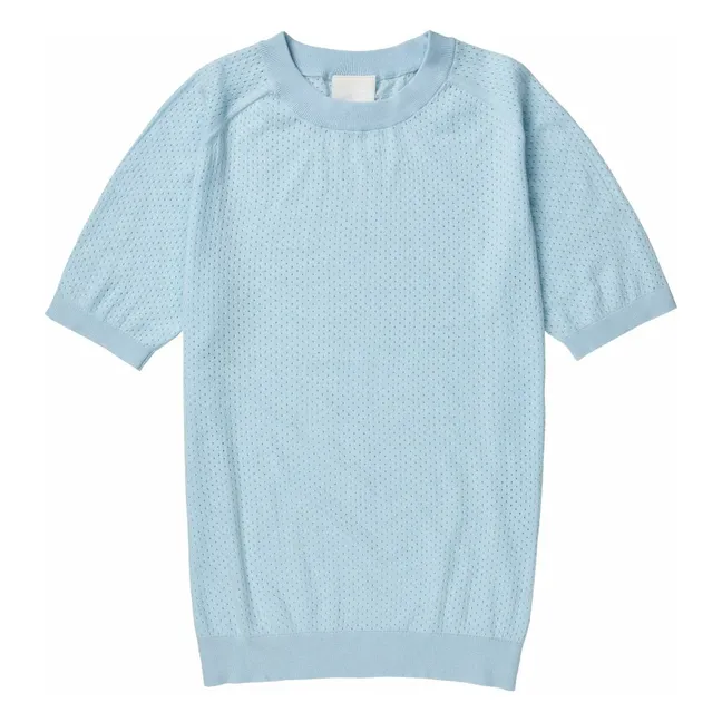 Bandeau T-Shirt Extra feinmaschig Bio-Baumwolle | Hellblau