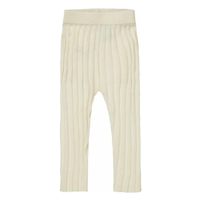 Gerippte Leggings Extra Feine Maschen Bio-Baumwolle | Seidenfarben