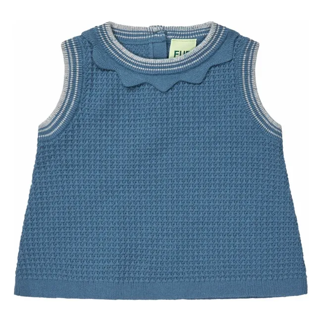 Top Structure Fine Mesh Organic Cotton | Blue