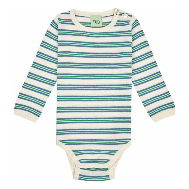 Body Stripes Punto Extrafino Algodón Ecológico | Azul índigo