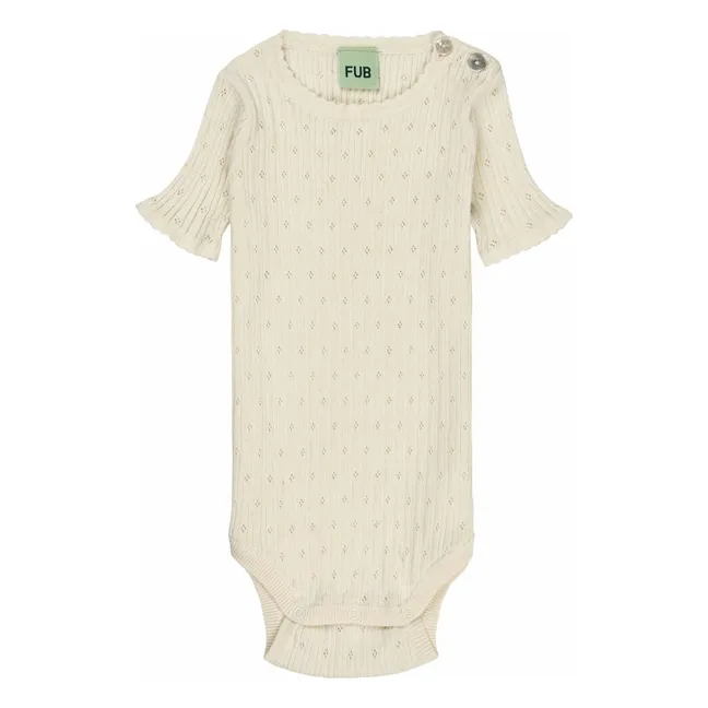 Pointelle Body Malla Extrafina Algodón Ecológico | Crudo