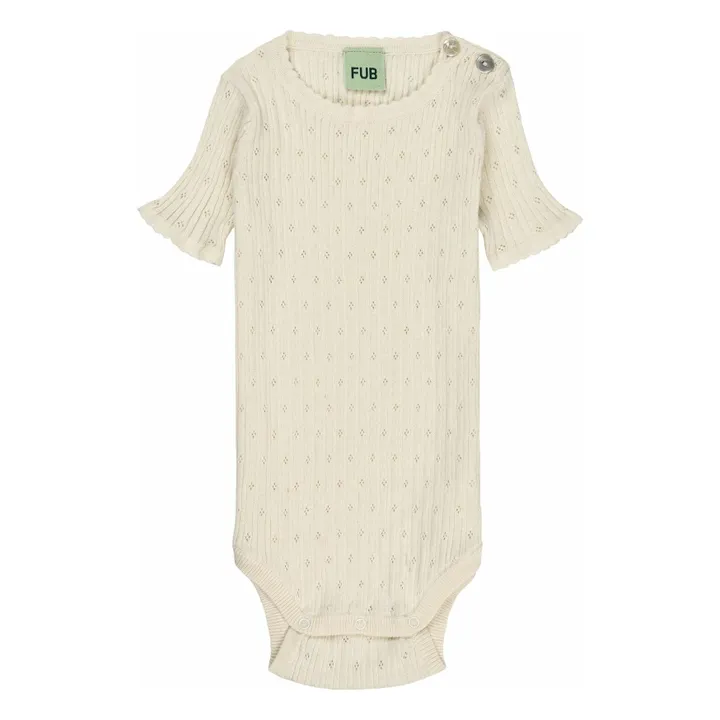 Body Pointelle Maille Extra Fine Coton Bio | Ecru- Image produit n°0