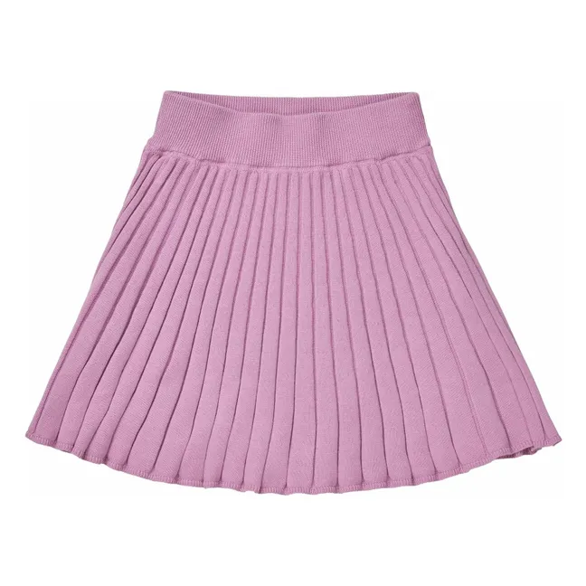 Organic Cotton Fine Knit Skirt | Pink