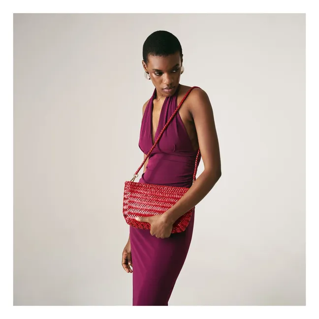 Sac Baguette Cuir | Rouge