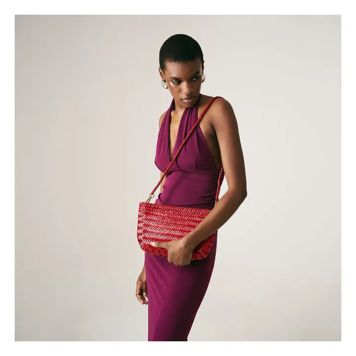 Sac Baguette Cuir | Rouge- Image produit n°1