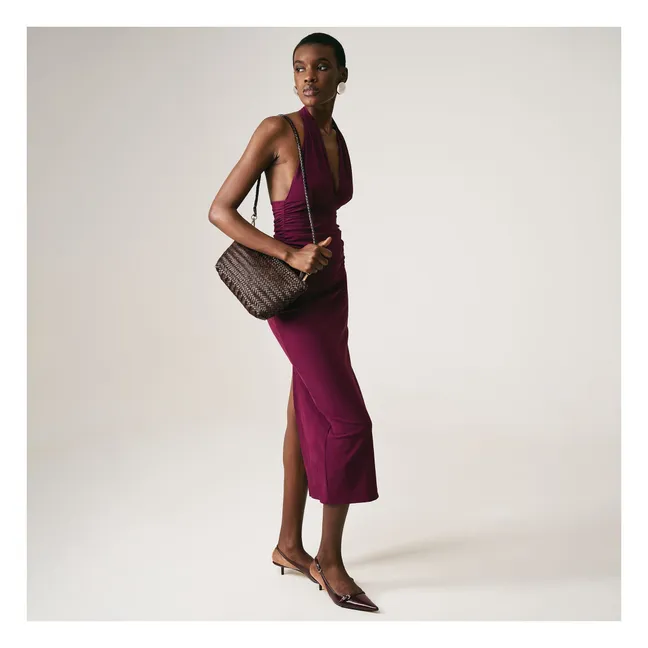 Baguette-Tasche Leder | Schokoladenbraun