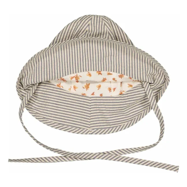 Cappello toscano a righe | Blu