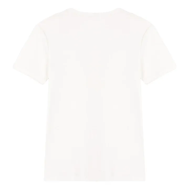 T-Shirt Cocotte Col Rond Coton Bio | Blanc- Image produit n°2