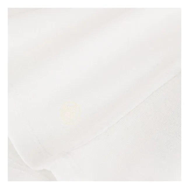Camiseta Cocotte Cuello Redondo Algodón Ecológico | Blanco
