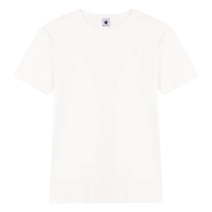 T-Shirt Cocotte Col Rond Coton Bio | Blanc- Image produit n°0