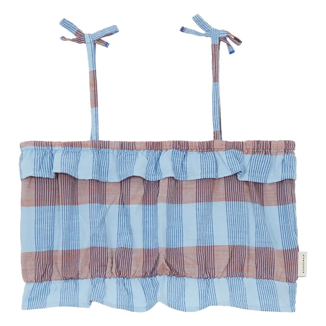 Top Vichy Bio-Baumwolle | Blau