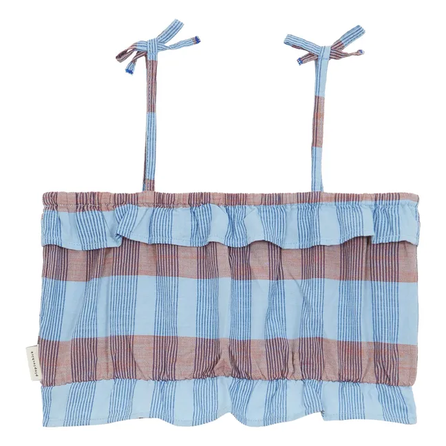 Top Vichy Bio-Baumwolle | Blau