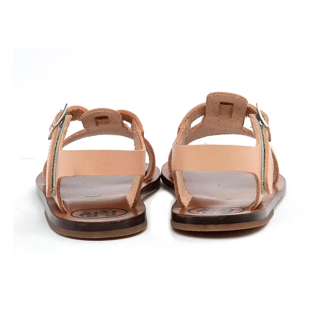 Sandalen mit dicken Riemchen | Natur