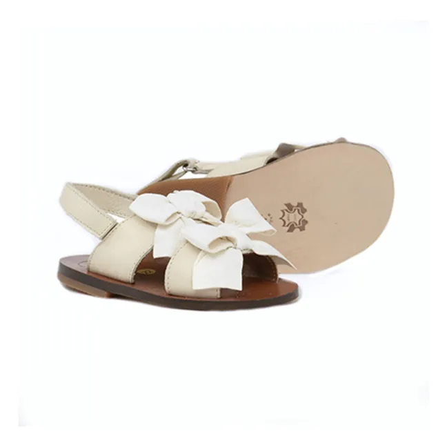 Sandales Double Nœud | Ecru