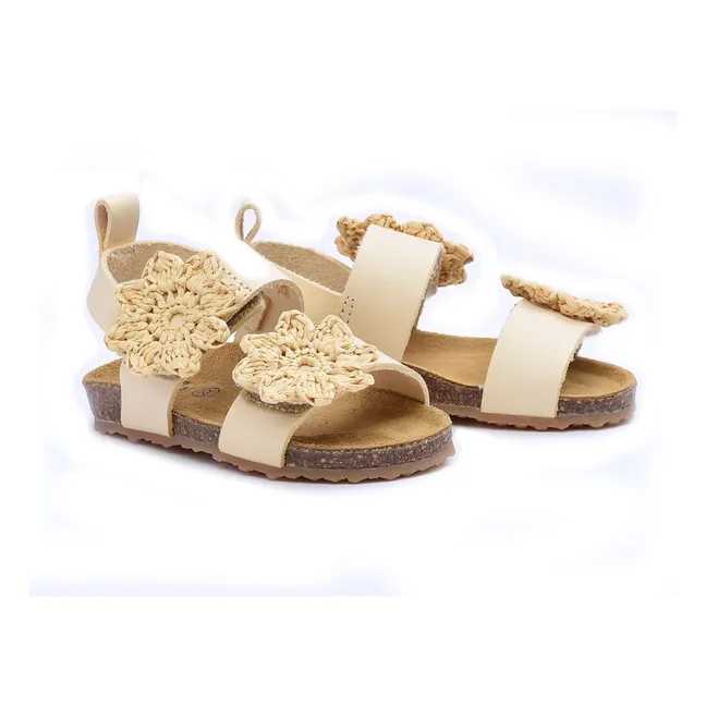 Two Co Me - Sandalen Blumen | Latte