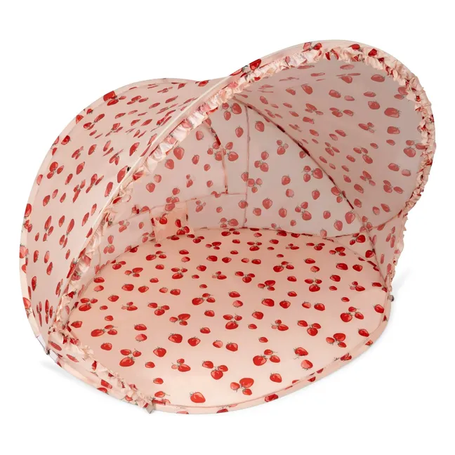 Tenda da spiaggia pop up con volant Fragola | Rosso