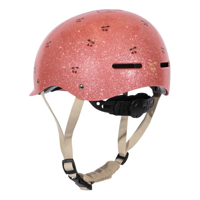 Cherry glitter bike helmet | Pink