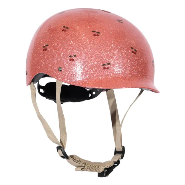 Cherry glitter bike helmet | Pink
