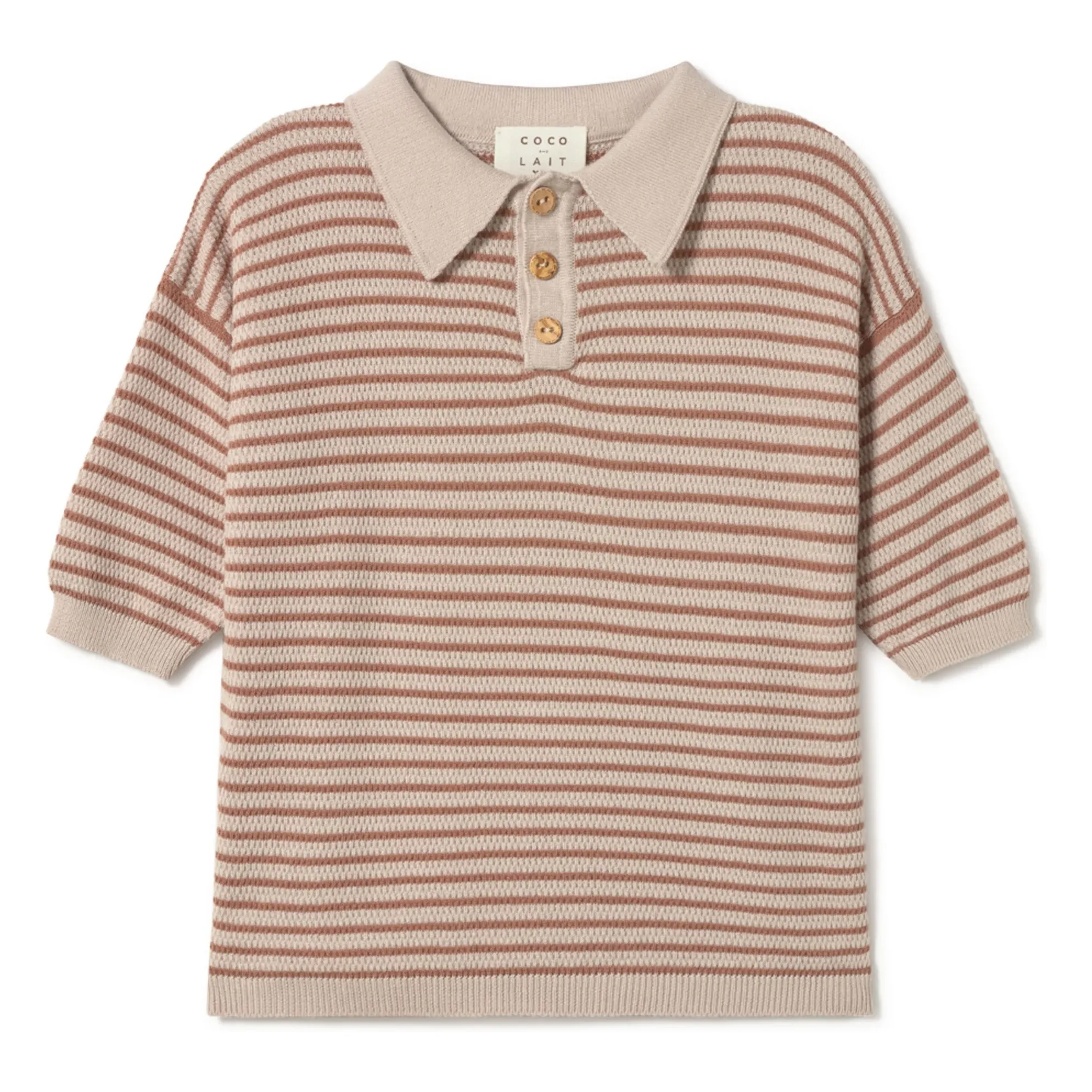 Polo Structure Coton Bio  | Beige- Image produit n°0
