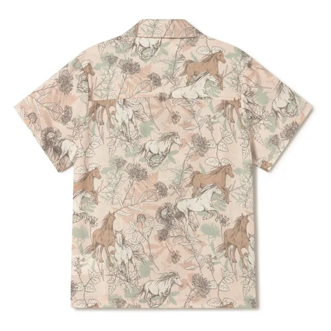 Chemise Chevaux | Rose poudré