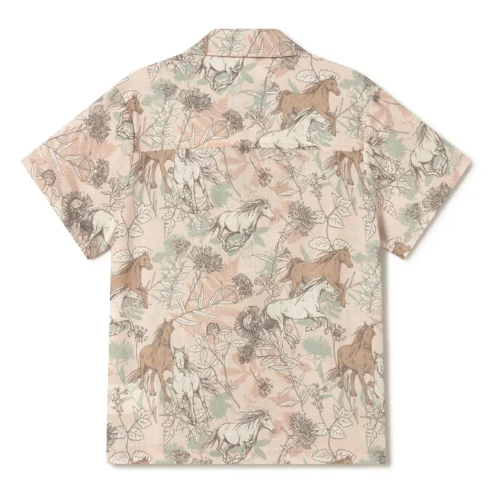 Chemise Chevaux | Rose poudré- Image produit n°4