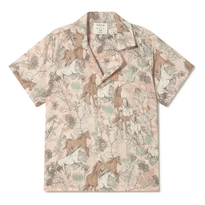 Chemise Chevaux | Rose poudré- Image produit n°0