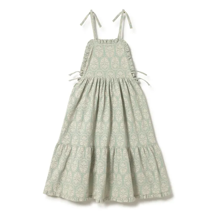 Robe Vintage Coton Bio | Vert amande- Image produit n°3