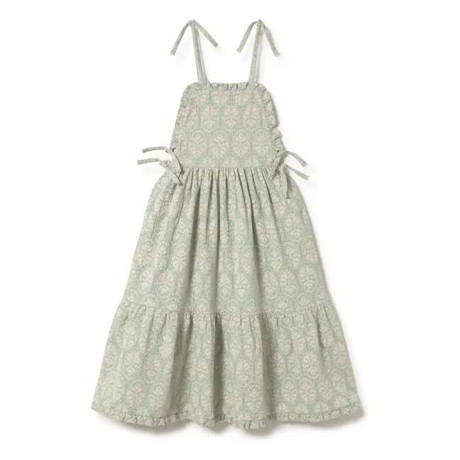 Vintage-Kleid aus Bio-Baumwolle | Mandelgrün